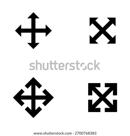 Expand arrow icon sets or expand arrow icon vector