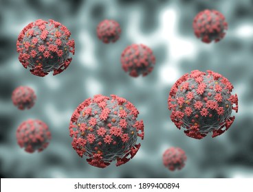 expanded coronavirus, covid-19 causing a pandemic of respiratory disease with risk of mortality worldwide. Copy Space. 3D rendering