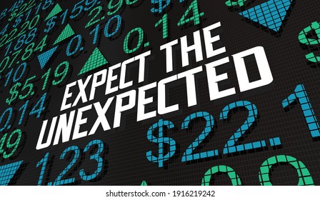 Expect The Unexpected Stock Market Surprise Shock Boom Bust 3d Illustration