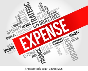 Expense Word Cloud Business Concept Stock Illustration 380584225 ...