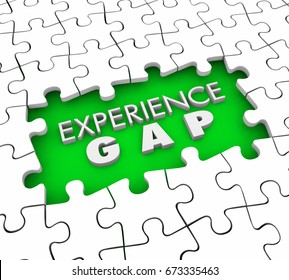 Experience Gap Puzzle Pieces Hole Lacking Qualifications 3d Illustration