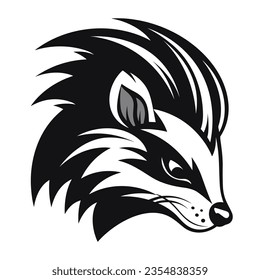 Experience the mesmerizing world of skunk animal design sticker logo minimalist simple illustration clipart icon vector jpg png white background that have some abstact clear vibes.!