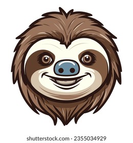 Experience the mesmerizing world of sloth animal design sticker logo minimalist simple illustration clipart icon vector jpg png white background that have some abstact clear vibes.!