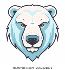 Experience the mesmerizing world of white polar bear animal design sticker logo minimalist simple illustration clipart icon vector jpg png white background that have some abstact clear vibes.!