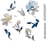 Experience vibrant acrylic hand-painted floral artwork for seamless designs. Perfect for textiles, wallpapers, and digital creations, these unique patterns bring natural elegance to any design project