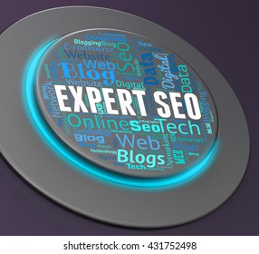 Expert Seo Indicating Search Engine And Web 3d Rendering