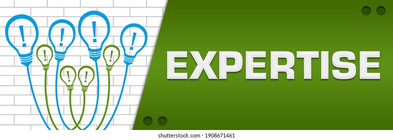 Expertise concept image with text and related symbols.
