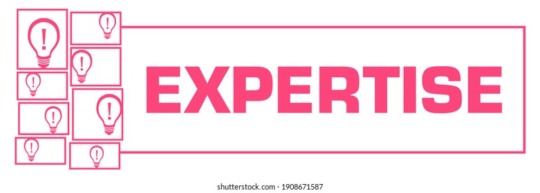 Expertise concept image with text and related symbols.