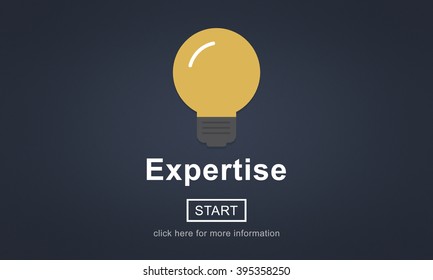 Expertise Light Bulb Icon Interface Concept
