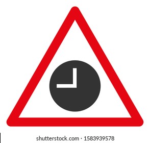 Expired warning raster icon. Flat Expired warning pictogram is isolated on a white background.