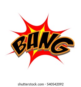 Exploding Cartoon Bang Text Caption Illustration Stock Illustration ...