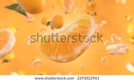Exploding Close up orange fruits