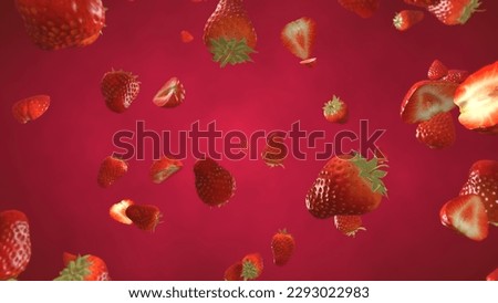 Exploding Strawberry Fruit Slow Motion