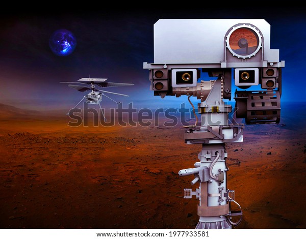 Exploration Space Rover 2020,camera for\
shooting on the planet Mars. Elements of this image furnished by\
NASA 3d\
illustration.\
\

