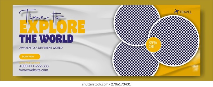 Explore the world with us plan your vacations now travel agency advertisement with discount offer.
Explore the world with us plan your vacations now with stunning travel photography .