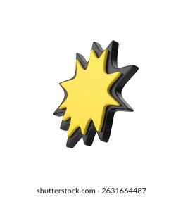    Explosion _ Bubble Symbol 3d illustration isolated on white background