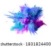 color explosion white background