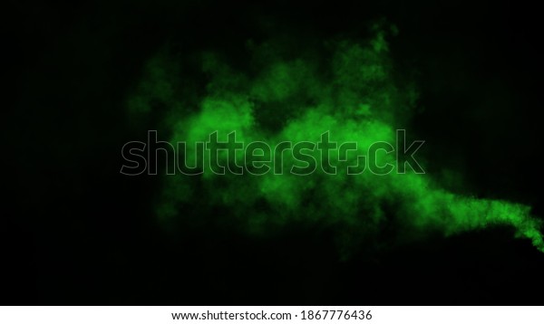 Explosion
chemistry green smoke bomb on isolated background. Freezing dry fog
bombs texture overlays. Stock
illustration.