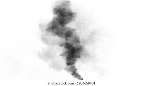 Explosion Chemistry Smoke Bomb On Isolated Background. Freezing Dry Fog Bombs Texture Overlays. Stock Illustration.