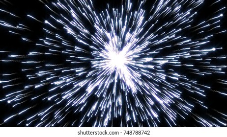 Explosion on black background 3D render