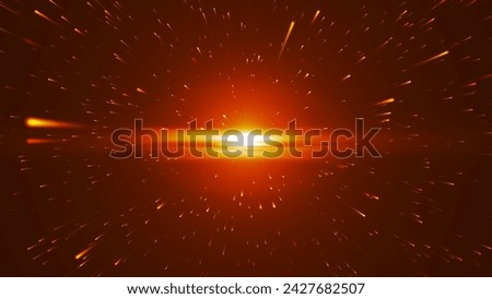 Explosion in outer space. Big Bang. Supernova. Birth of the Universe. Starbursts. Flight through the stars. 3D Illustration