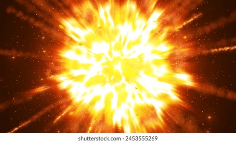 Explosive hit effect. attack. battle.