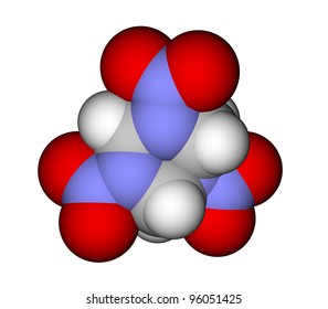 Explosive RDX (also Known As Hexogen, Cyclonite) Optimized Molecular Structure