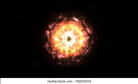 Explosive Shock Wave On Black Isolated Stock Illustration 740292076 ...