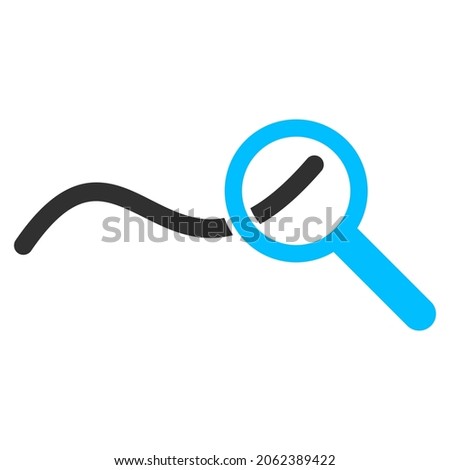 Expore wave chart icon with flat style. Isolated raster expore wave chart icon image on a white background.