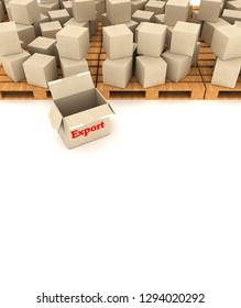 Export. 3d  Illustration.

