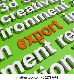 Export Key In Word Cloud Meaning Sell Overseas Or Trade
