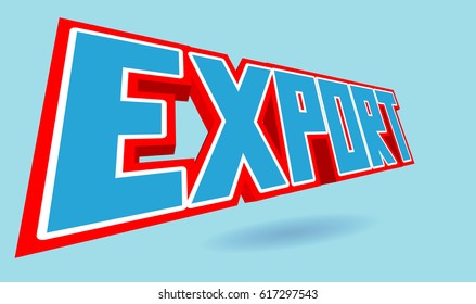 Export Text for Title or Headline. In 3D Fancy Fun and Futuristic style