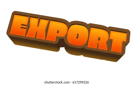 Export Text for Title or Headline. In 3D Fancy Fun and Futuristic style