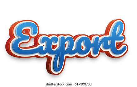Export Text for Title or Headline. In 3D Fancy Fun and Futuristic style