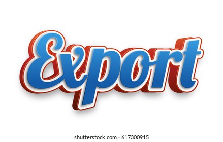 Export Text for Title or Headline. In 3D Fancy Fun and Futuristic style