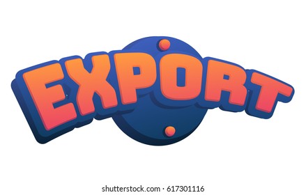Export Text for Title or Headline. In 3D Fancy Fun and Futuristic style