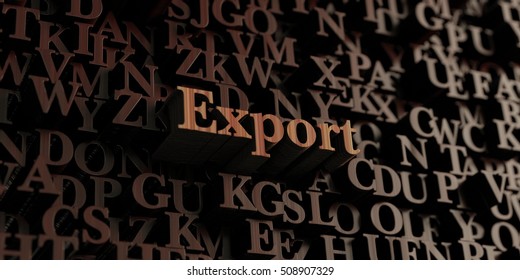 Export - Wooden 3D rendered letters/message.  Can be used for an online banner ad or a print postcard.