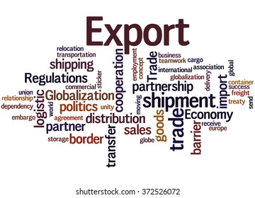 Export Word Cloud Concept On White Stock Illustration 372526072 ...