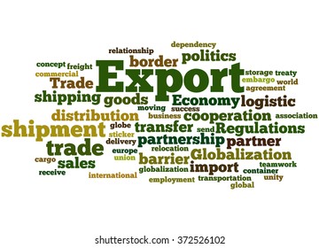 Export Word Cloud Concept On White Stock Illustration 372526102 ...