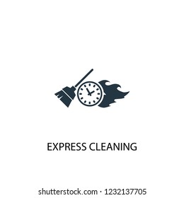express cleaning creative icon. Simple element illustration. express cleaning concept symbol design from Cleaning collection. Can be used for web and mobile.