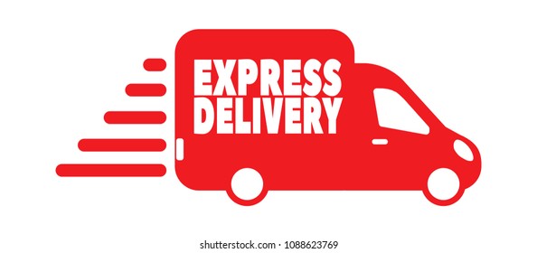 Express Delivery Bus Icon Delivery Service Stock Illustration 