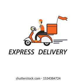 Express Delivery Service Concept Fast Time Stock Illustration 