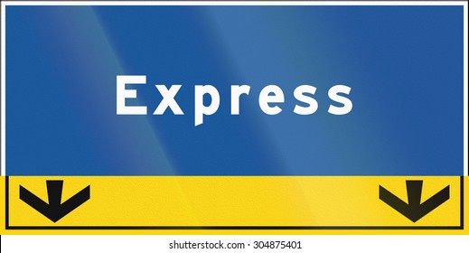 An Express Lane Sign In Ontario, Canada.