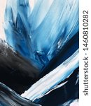 expression cerulean blue white abstraction in oil. beautiful background. modern Art