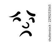 Expression Icon Cartoon Anime Vector