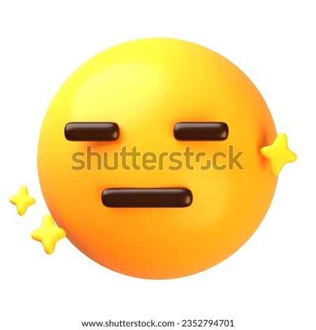Expressionless face 3D Emoji Illustrations Pack