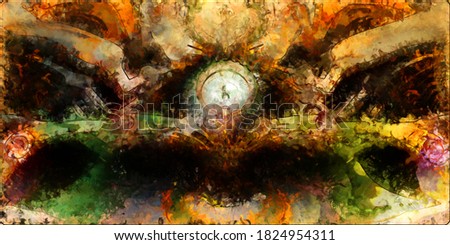 Expressive brushed painting on canvas. Abstract texture. 2d illustration. Wide brushstrokes. Modern digital art. Contemporary brush. Modern expression. Popular style pattern painted image.