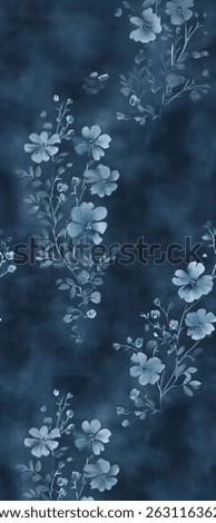 Exquisite Hand Rendered Flower and Scroll Motif Designs