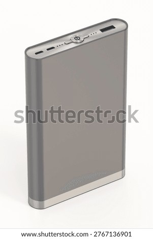 External drive isolated on white background. 3D illustration.