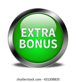 extra bonus button isolated